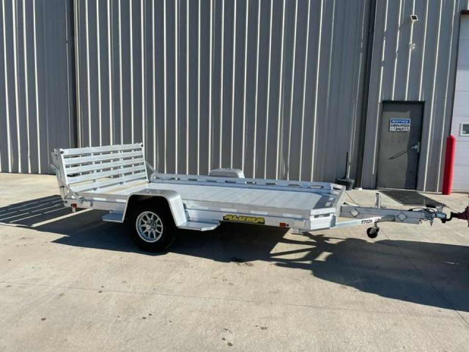 New 2026 Aluma 77x12H BT Bi fold ramp gate Utility Trailer