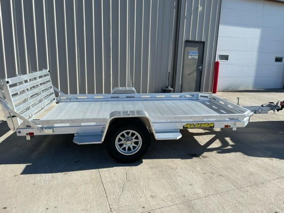 New 2026 Aluma 77x12H BT Bi fold ramp gate Utility Trailer