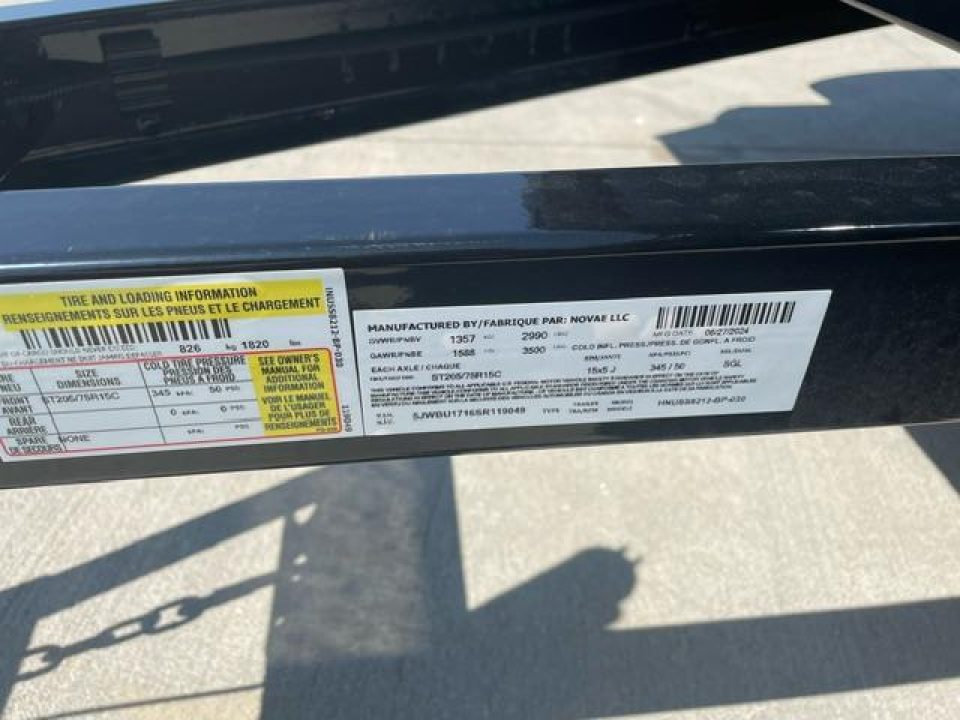 New 2025 Midsota NUTT8212-BP-030 Solid sides Utility Trailer