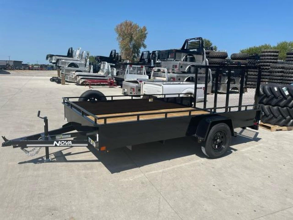 New 2025 Midsota NUTT8212-BP-030 Solid sides Utility Trailer