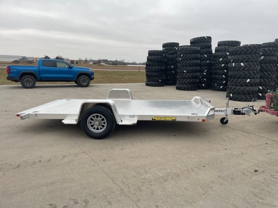 New 2027 Aluma 8214HS Tilt Heavy Duty 5,200lbs Tilt Bed Utility Trailer