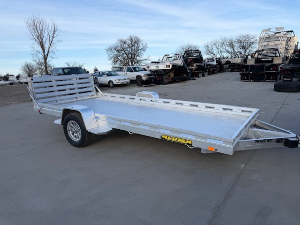 New 2027 Aluma 7815S-EL-BT Single Axle Utility Trailer 78x15ft