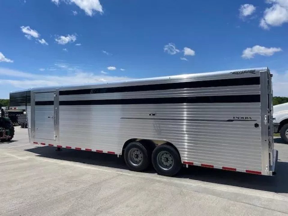 New 2026 Hillsboro Endura Livestock Trailer 8x26ft 8k axles