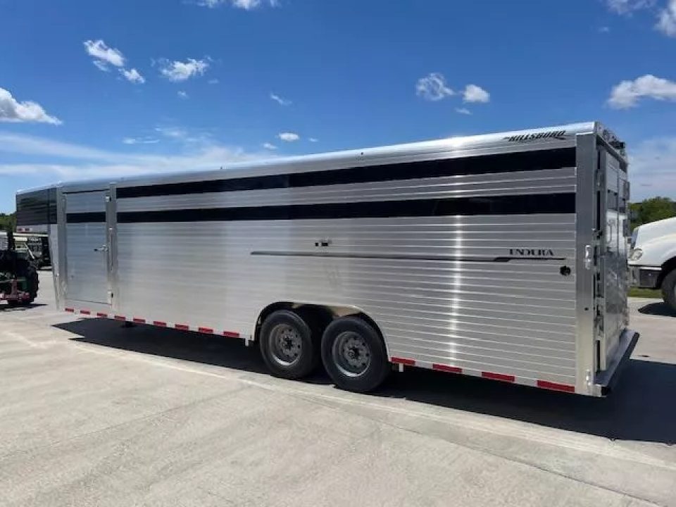 New 2026 Hillsboro Endura Livestock Trailer 8x26ft 8k axles