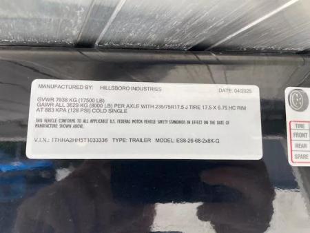 New 2026 Hillsboro Endura Livestock Trailer 8x26ft 8k axles