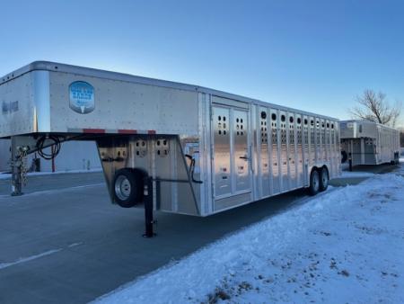 New 2026 Merritt 28ft Cattle Baron Livestock Trailer 8k axles