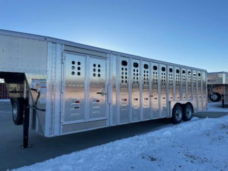 New 2026 Merritt 28ft Cattle Baron Livestock Trailer 8k axles