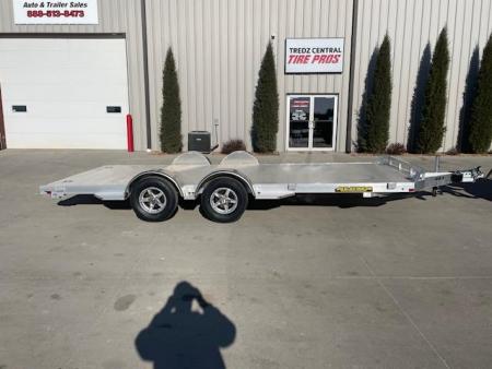 New 2025 Aluma 8218TA-EL-R-RTD Car Hauler Tandem spread Axle slide in ramps
