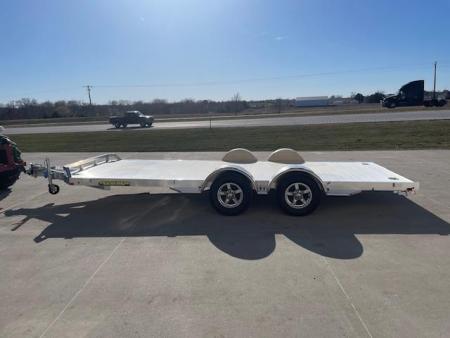New 2025 Aluma 8218TA-EL-R-RTD Car Hauler Tandem spread Axle slide in ramps