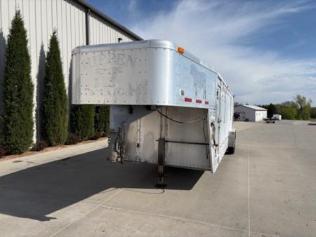 Used 2005 Wilson 7x24ft Aluminum Livestock Trailer