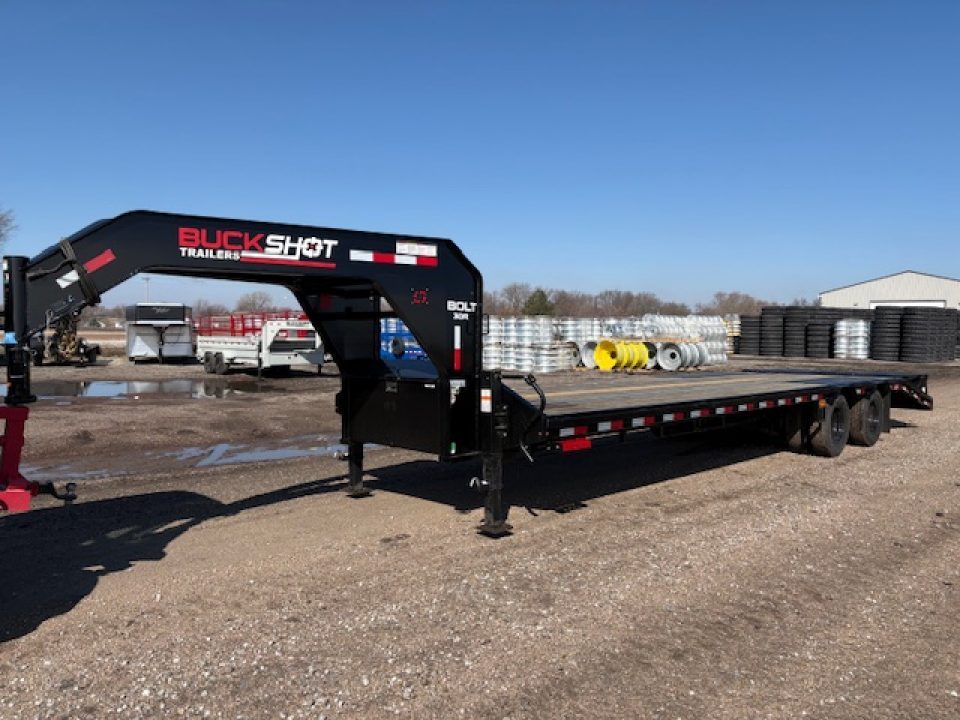 New 2026 Buckshot MFG Bolt 30R Deckover 102x30ft Gooseneck Flatbed 10k axles Deckover Trailer