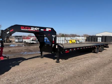 New 2026 Buckshot MFG Bolt 30R Deckover 102x30ft Gooseneck Flatbed 10k axles Deckover Trailer
