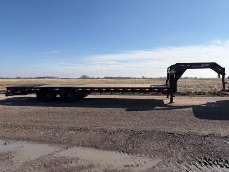 New 2026 Buckshot MFG Bolt 30R Deckover 102x30ft Gooseneck Flatbed 10k axles Deckover Trailer