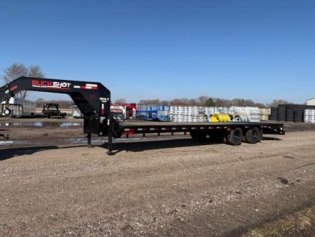 New 2026 Buckshot MFG Bolt 30R Deckover 102x30ft Gooseneck Flatbed 10k axles Deckover Trailer