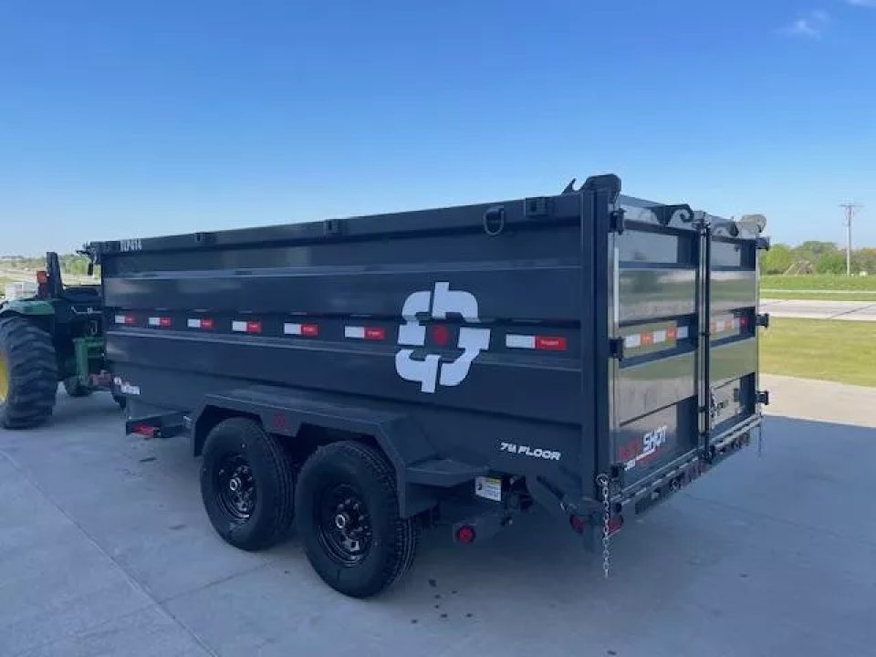 New 2025 Buckshot TLP414 Dump Trailer 4ft tall sides Telescopic Cyli