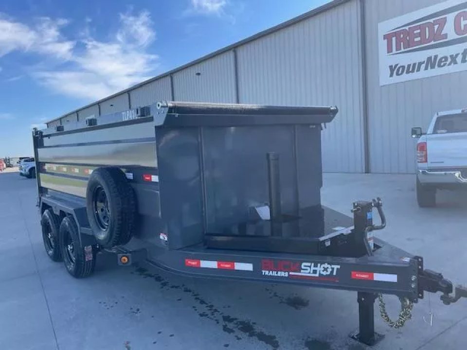 New 2025 Buckshot TLP414 Dump Trailer 4ft tall sides Telescopic Cyli