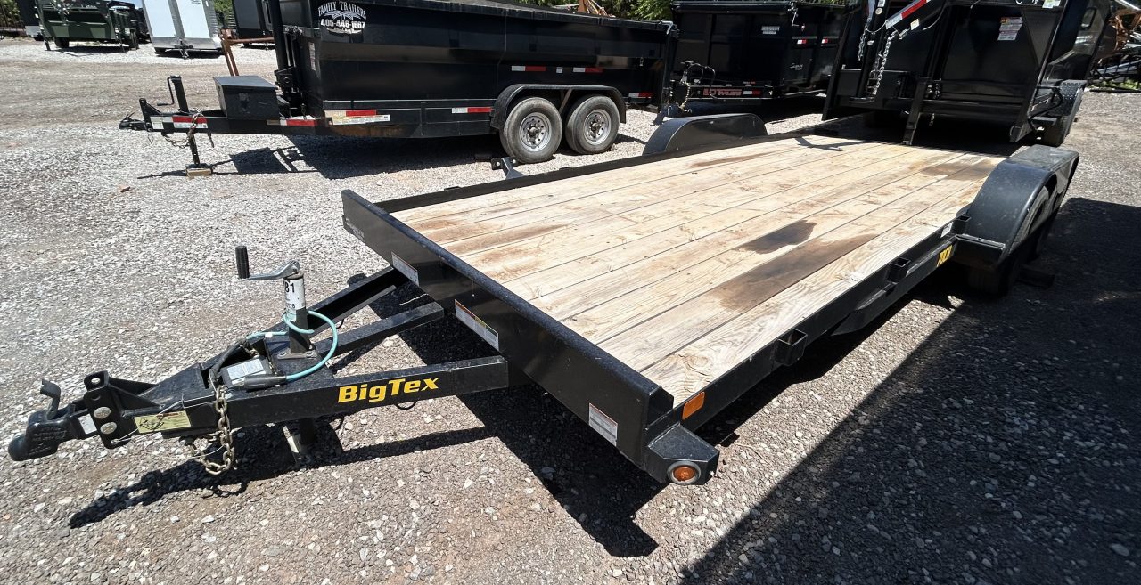 Used USED/ REPO 2024 Big Tex Trailers 7x20 Tandem Axles-(3500lbs) Car Hauler - Ramps