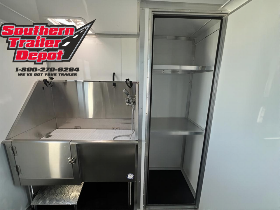 New 2026 Rock Solid Cargo 7x14 Mobile Dog Grooming Specialty Trailer