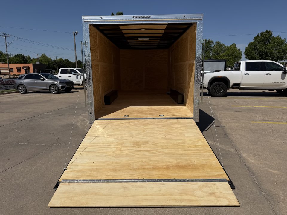 New #097789 2027 FOREST RIVER TA3 8.5 X 20 TANDEM AXLE 10K ENCLOSED W/ REAR RAMP DOOR