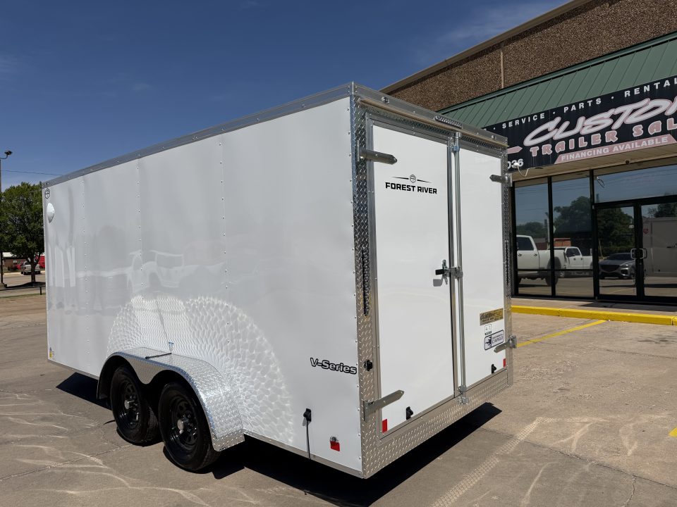 New #056065 2026 FOREST RIVER TA2 7 X 16 TANDEM AXLE 7K ENCLOSED W/ REAR DOUBLE DOORS