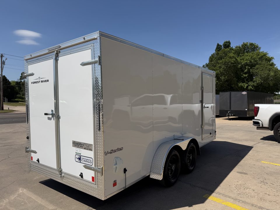 New #056065 2026 FOREST RIVER TA2 7 X 16 TANDEM AXLE 7K ENCLOSED W/ REAR DOUBLE DOORS