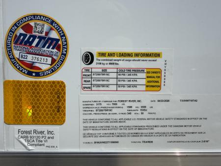 New #056065 2026 FOREST RIVER TA2 7 X 16 TANDEM AXLE 7K ENCLOSED W/ REAR DOUBLE DOORS