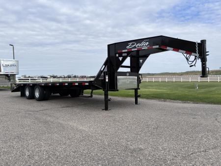 New 2026 Delta Mfg 21' + 5" Gooseneck Flatbed Trailer