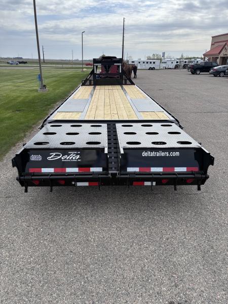 New 2026 Delta Mfg 21' + 5" Gooseneck Flatbed Trailer