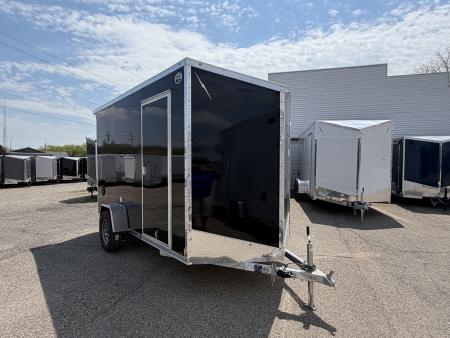 New 2027 6 X 12 Lightning ALL ALUMINUM Enclosed Trailer with 7ft Interior with ramp - Rear Spoiler