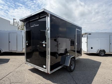 New 2027 6 X 12 Lightning ALL ALUMINUM Enclosed Trailer with 7ft Interior with ramp - Rear Spoiler