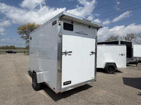 New 2027 6 X 12 Lightning ALL ALUMINUM Enclosed Trailer with 7ft Interior with ramp - Rear Spoiler
