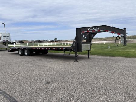 New 2026 Delta Mfg 27' +5' Gooseneck Flatbed Trailer