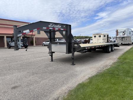 New 2026 Delta Mfg 27' +5' Gooseneck Flatbed Trailer