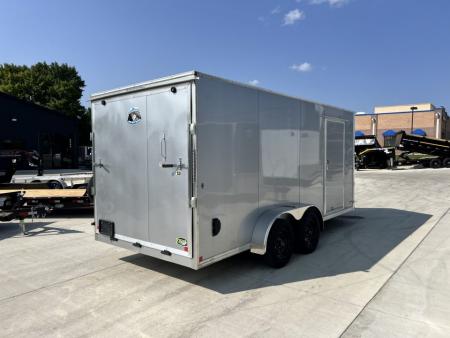 New NEW 2027 Bighorn R&M 7x16 + 2’V SUPERIOR QUALITY Rear Ramp Enclosed Cargo Trailer 5017