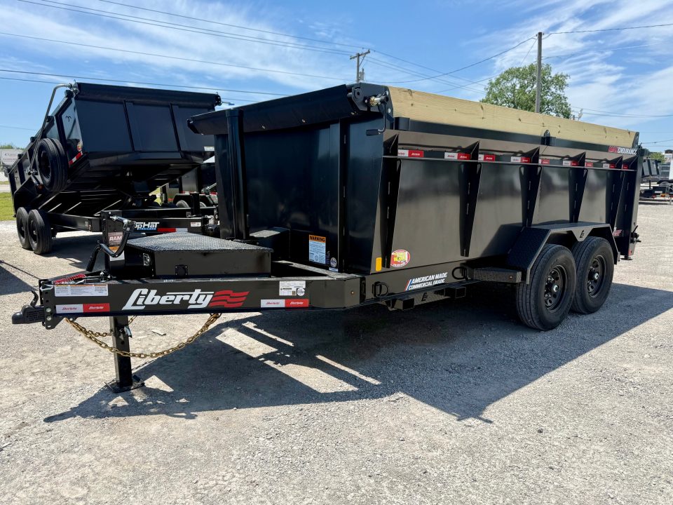 New 2026 Liberty LD14K83x14 Arsenal Grey Telescopic Lift Dump Trailer