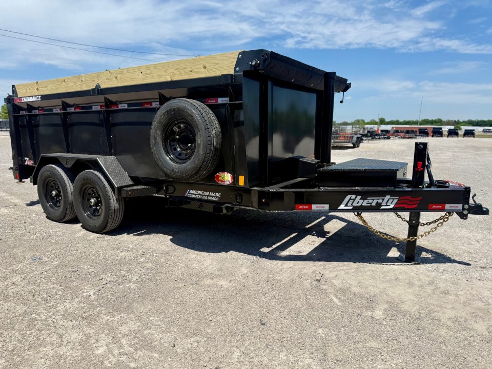 New 2026 Liberty LD14K83x14 Arsenal Grey Telescopic Lift Dump Trailer