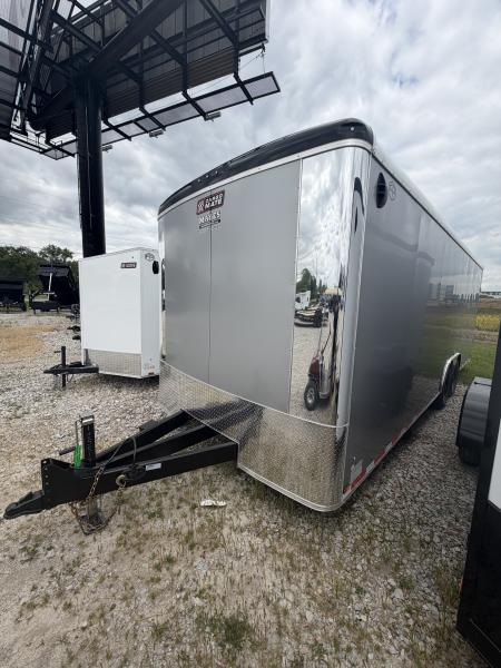 New 2027 Cargo Mate Enclosed EHW8.524TA5-24 102X24 TA RAMP DOOR (GVW:14000) SILVER FROST
