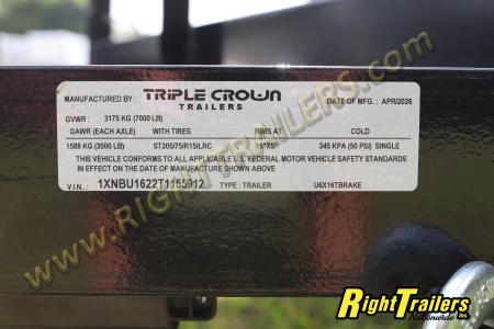 New 2026 6X16 Triple Crown Utility Trailer