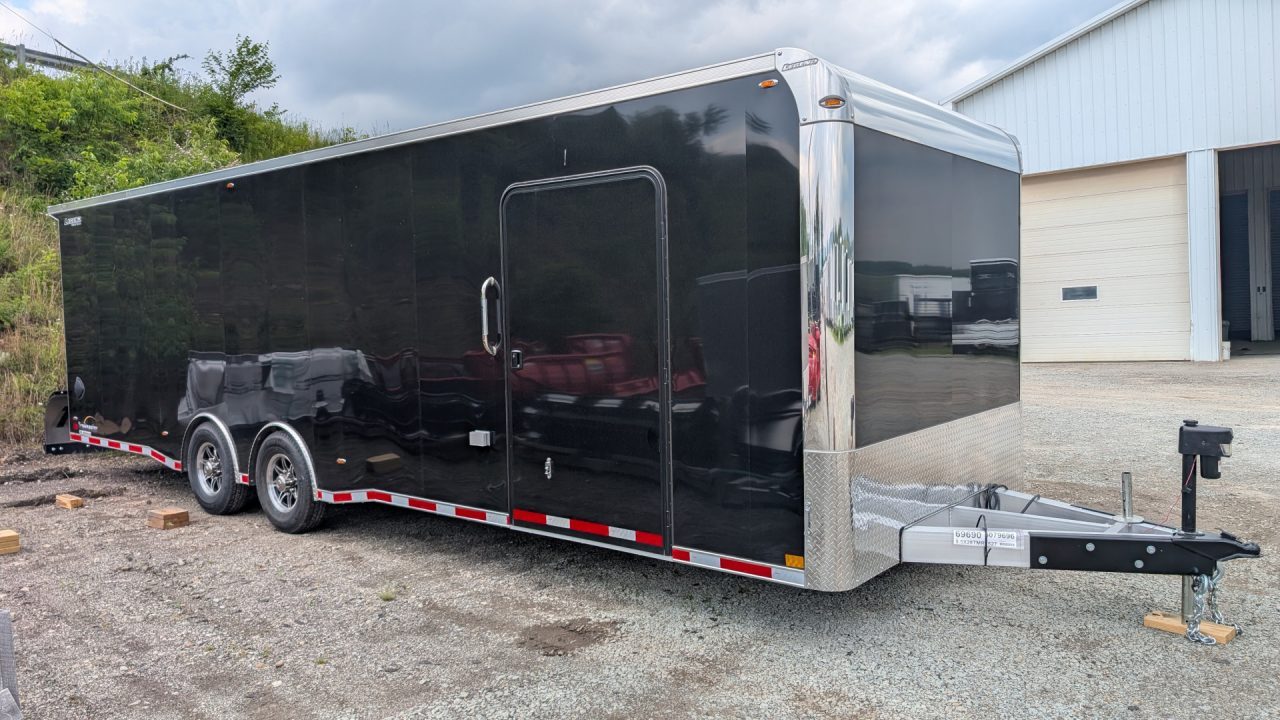 New 2026 Legend 8.5 x 28 HD Trail Master Enclosed Race Car Hauler w/ Ramp Door (14K GVW)