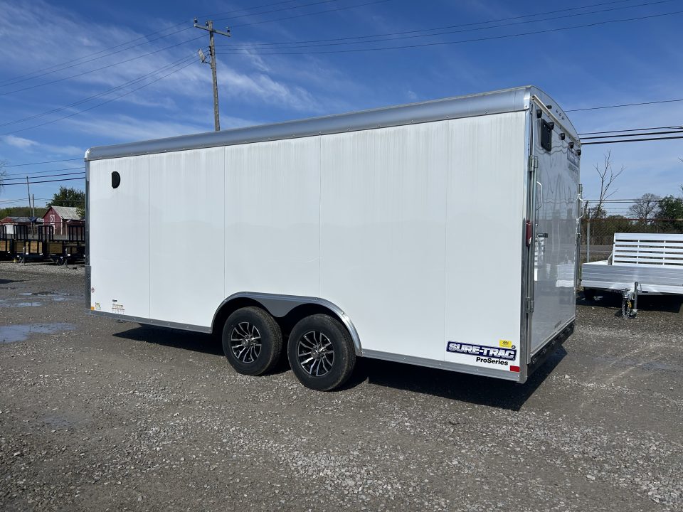 New 2026 Sure-Trac 8.5 x 18 Landscape Pro Enclosed Round Top Cargo Trailer 10K