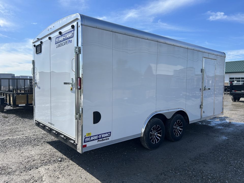 New 2026 Sure-Trac 8.5 x 18 Landscape Pro Enclosed Round Top Cargo Trailer 10K