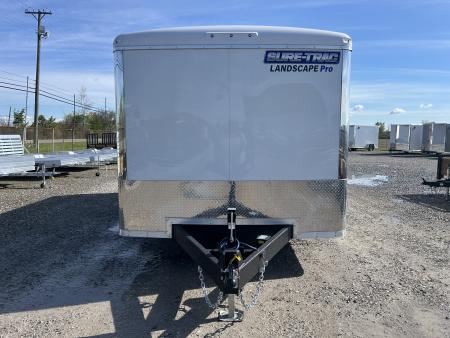 New 2026 Sure-Trac 8.5 x 18 Landscape Pro Enclosed Round Top Cargo Trailer 10K