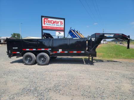 New 2026 Top Hat Trailers DX14 16' x 83" Gooseneck Dump Trailer Dump Trailer