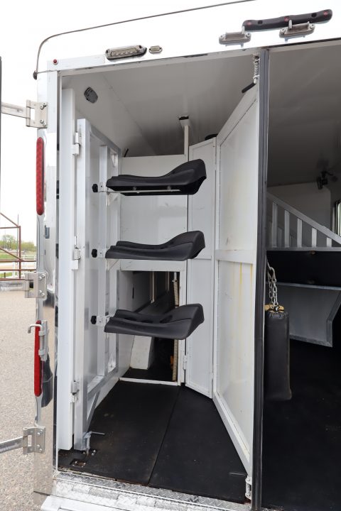 Used 2017 Bison Trailers 3 Horse LQ Trailer