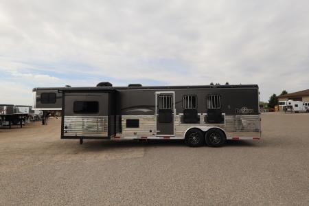 Used 2017 Bison Trailers 3 Horse LQ Trailer