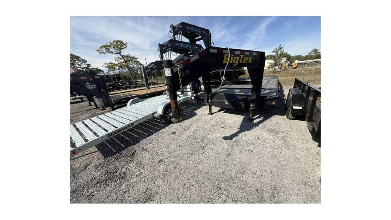 Used 2022 Big Tex Trailers 32Ft. Trailer with 14K Capacity and Mega Ramps