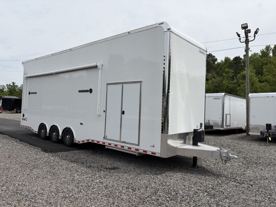 New 2026 Haulmark 32 EDGE Aluminum Stacker, .050 Upgrade, Premium Escape Door, Fully Finished, Lift, Awning, Air Prep