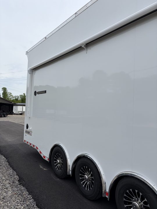 New 2026 Haulmark 32 EDGE Aluminum Stacker, .050 Upgrade, Premium Escape Door, Fully Finished, Lift, Awning, Air Prep