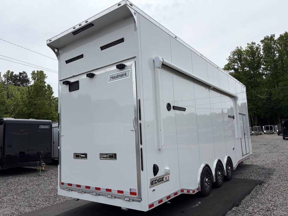 New 2026 Haulmark 32 EDGE Aluminum Stacker, .050 Upgrade, Premium Escape Door, Fully Finished, Lift, Awning, Air Prep