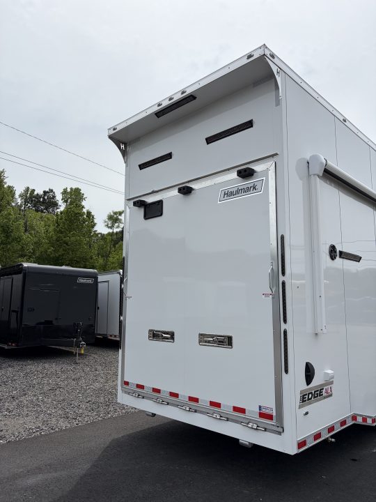 New 2026 Haulmark 32 EDGE Aluminum Stacker, .050 Upgrade, Premium Escape Door, Fully Finished, Lift, Awning, Air Prep